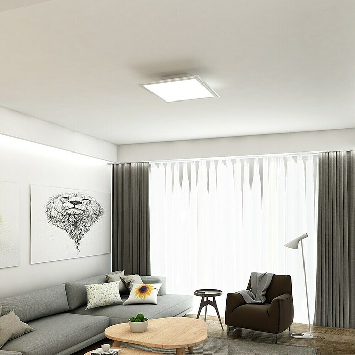 Led paneel met backlight (l x b x h: 295 x 295 x 50 mm, Koud wit) | BAUHAUS