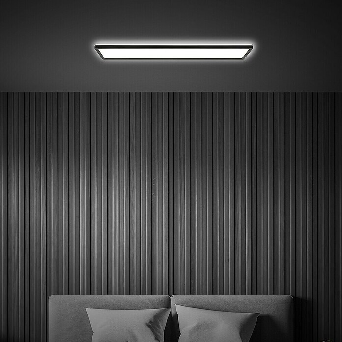 Led paneel met backlight zwart (l x b x h: 980 x 200 x 30 mm, Neutraal wit) | BAUHAUS