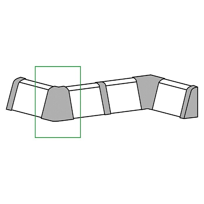 AUSSENECKEN F.FU60  2 ST./PACK WEISS