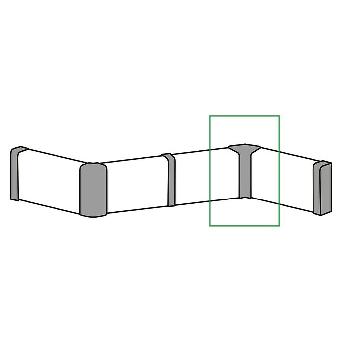 Sockelleiste FU062 (2 x Inneneck, Passend für: Sockelleiste FU062 15x58 mm, Kunststoff, Ahorn) | BAUHAUS