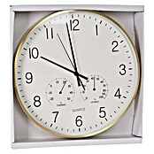 Reloj de pared Termo & Hygro (Diámetro: 38 cm, Oro, Clásico) | BAUHAUS