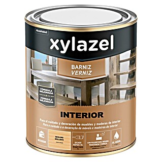 Xylazel Barniz para madera Interior al agua (Incoloro, 250 ml, Brillante)
