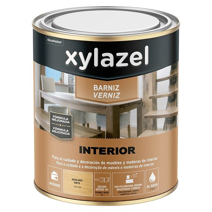 Xylazel Barniz para madera Interior al agua (Incoloro, 2,5 l, Mate) | BAUHAUS