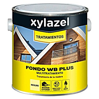 Xylazel Imprimación para madera Fondo WB Plus (Incoloro, 2,5 l, Transparente, Al agua)