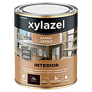 Xylazel Barniz para madera Interior al agua (Nogal, 250 ml, Satinado)