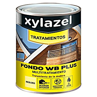 Xylazel Imprimación para madera Fondo WB Plus (Incoloro, 750 ml, Transparente, Al agua)