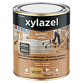 Xylazel Barniz para suelos de madera al agua (Incoloro, 2,5 l, Satinado, Base al agua)