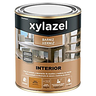 Xylazel Barniz para madera Interior al agua (Roble, 250 ml, Brillante)