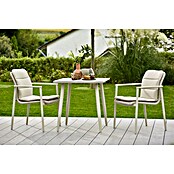 Sunfun Solo Balkontisch (L x B x H: 74 x 74 x 74 cm, Aluminium, Sintered Stone, Light-Greige) | BAUHAUS