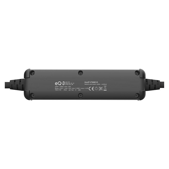 Homematic IP Smart-Steckdose Schalt-Mess-Kabel außen (IP44, Schwarz, 4,62 cm) | BAUHAUS
