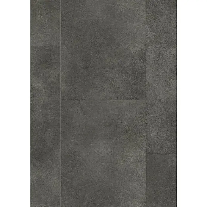 Gerflor Vinylbodenmuster Rigid Acoustic Roca Dark - 250 x 399 x 5,4 mm, Roca Dark - Nahaufnahme von dunklen, anthrazitfarbenen Bodenfliesen mit einer leicht strukturierten Oberfläche und dezenten Fugenlinien.