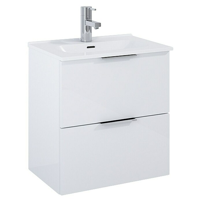 Badmeubelset (51,5 cm, 2-delig, Wit, Hoogglans)