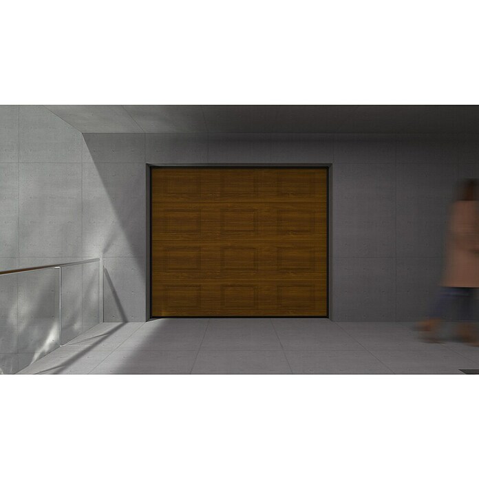 Solid Elements Puerta de garaje seccional PRO (250 x 212,5 cm, Marrón, Cuarterón) | BAUHAUS