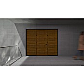 Solid Elements Puerta de garaje seccional PRO (250 x 212,5 cm, Marrón, Cuarterón peatonal) | BAUHAUS