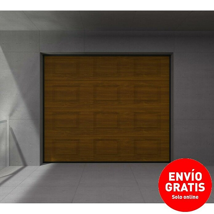 Solid Elements Puerta de garaje seccional PRO (250 x 212,5 cm, Marrón, Cuarterón) | BAUHAUS