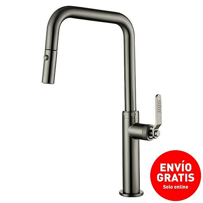 Imex Grifo de cocina extraíble Niza (Black gun metal) | BAUHAUS