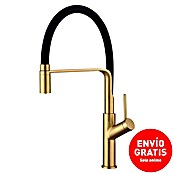 Imex Grifo de cocina flexible Sena (Oro/Negro) | BAUHAUS