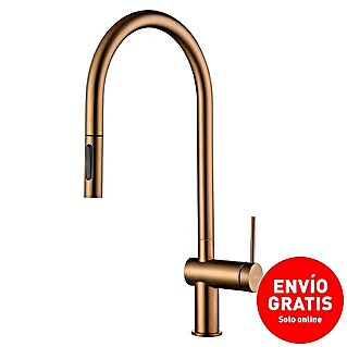 Imex Grifo de cocina extraíble Berna (Oro rosa)
