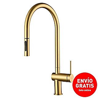 Imex Grifo de cocina extraíble Berna (Oro)