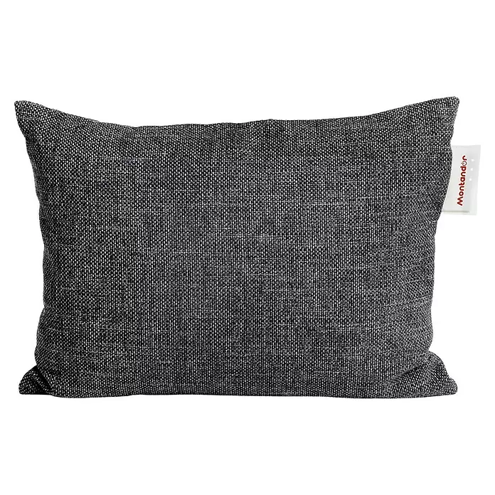 Montandor Heizkissen - 60 x 15 cm, Dunkelgrau - Strukturkissen in Dunkelgrau-Melange mit Markenetikett.