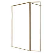 Aurlane Mampara de ducha fija Walk-In Golden Edge (An x Al: 160 x 200 cm, Cepillado, Oro) | BAUHAUS