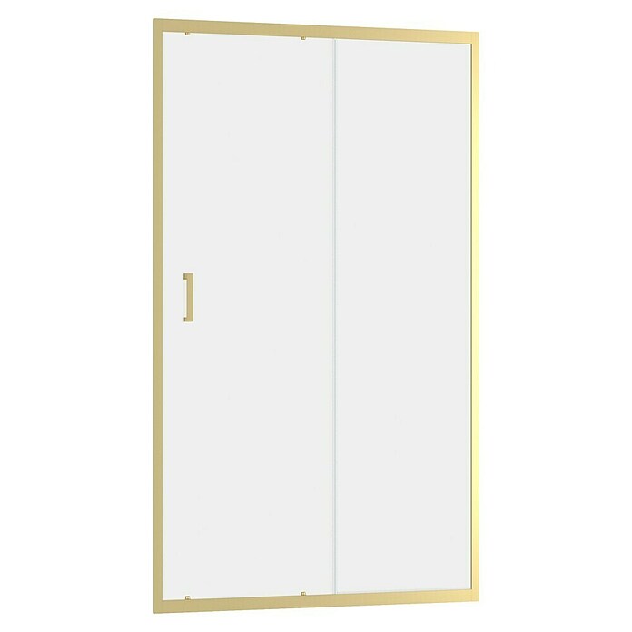 Aurlane Mampara de ducha frontal corredera Factory (120 x 200 cm, Espesor de vidrio: 6 mm, Oro) | BAUHAUS