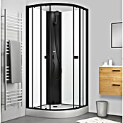 Aurlane Cabina de ducha Essentiel Round (85 x 85 x 199,5 cm, Blanco/Negro) | BAUHAUS