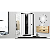Aurlane Cabina de ducha Essentiel Round (85 x 85 x 199,5 cm, Blanco/Negro) | BAUHAUS