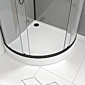 Aurlane Cabina de ducha Touch Round (90 x 90 x 215 cm, Negro) | BAUHAUS