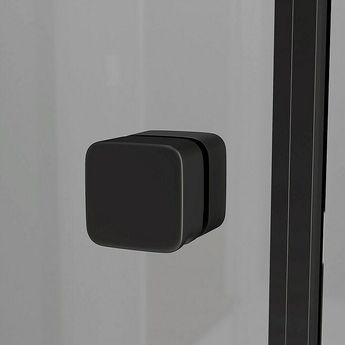 Aurlane Cabina de ducha Touch Round (90 x 90 x 215 cm, Negro) | BAUHAUS