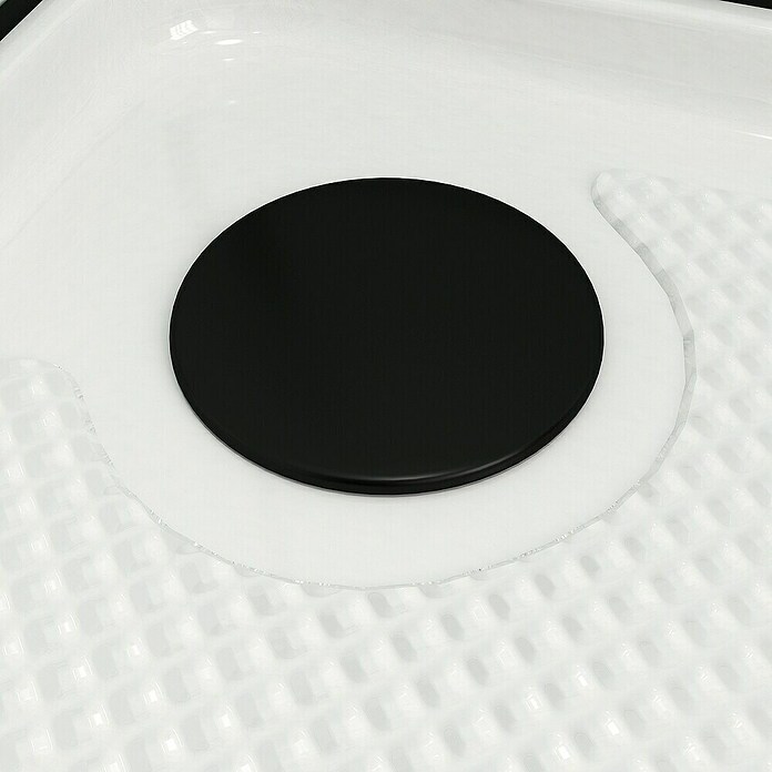 Aurlane Cabina de ducha Essentiel Round (85 x 85 x 199,5 cm, Blanco/Negro) | BAUHAUS