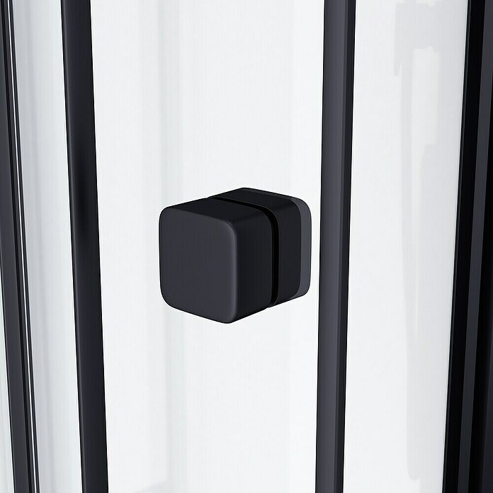 Aurlane Cabina de ducha Essentiel Round (85 x 85 x 199,5 cm, Blanco/Negro) | BAUHAUS