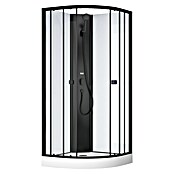 Aurlane Cabina de ducha Essentiel Round (85 x 85 x 199,5 cm, Blanco/Negro) | BAUHAUS