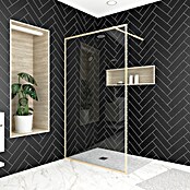 Aurlane Mampara de ducha fija Golden Edge (An x Al: 120 x 200 cm, Cepillado, Oro) | BAUHAUS