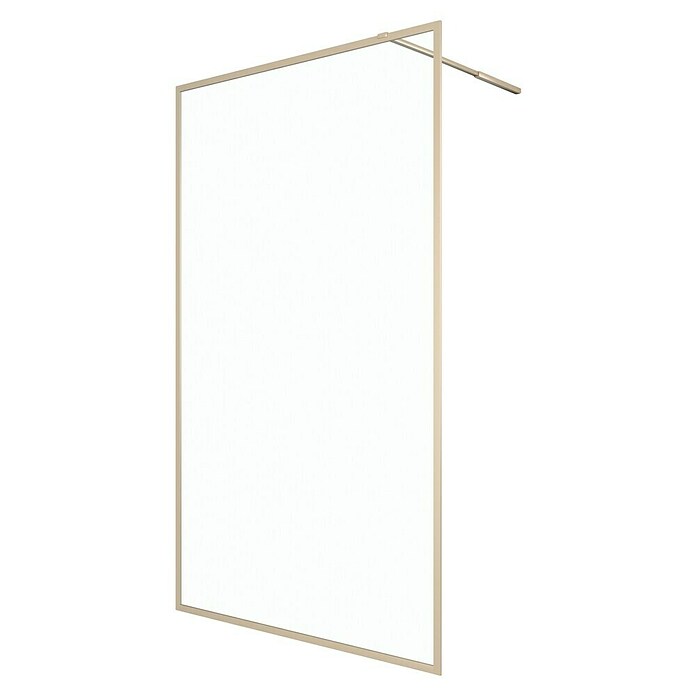 Aurlane Mampara de ducha fija Golden Edge (An x Al: 120 x 200 cm, Cepillado, Oro) | BAUHAUS