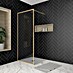 Aurlane Mampara de ducha fija Golden Edge 