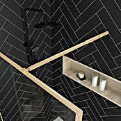 Aurlane Mampara de ducha fija Golden Edge (An x Al: 120 x 200 cm, Cepillado, Oro) | BAUHAUS