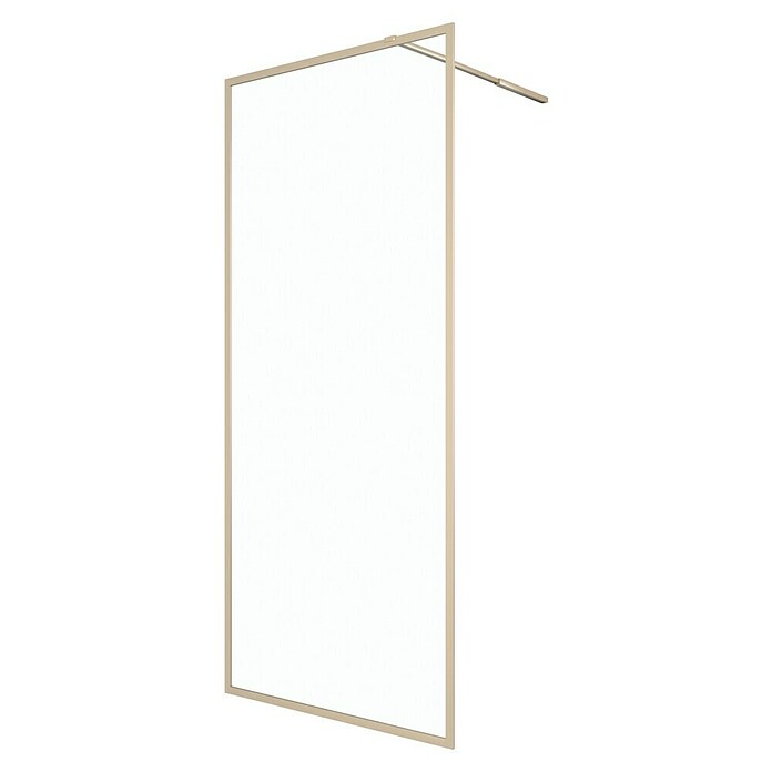 Aurlane Mampara de ducha fija Golden Edge (An x Al: 90 x 200 cm, Cepillado, Oro) | BAUHAUS