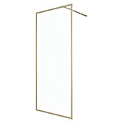 Aurlane Mampara de ducha fija Golden Edge (An x Al: 90 x 200 cm, Cepillado, Oro) | BAUHAUS