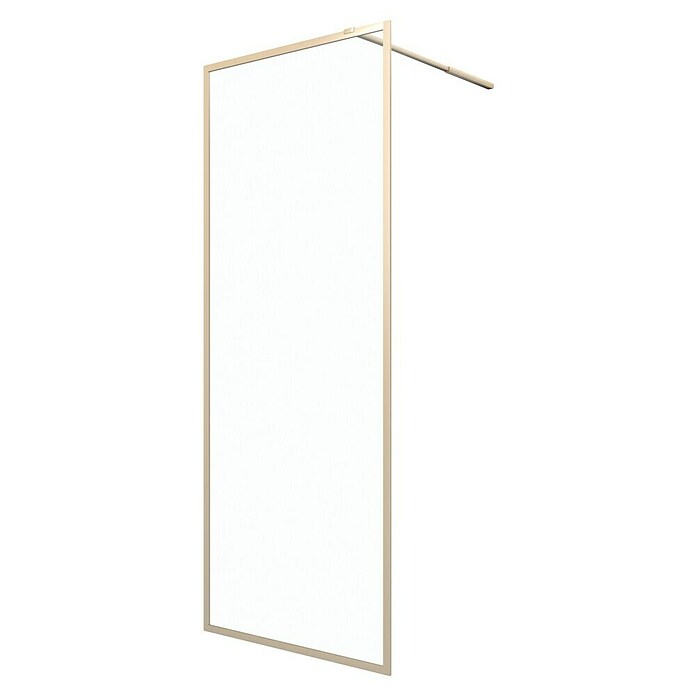 Aurlane Mampara de ducha fija Golden Edge (An x Al: 80 x 200 cm, Cepillado, Oro) | BAUHAUS