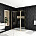 Aurlane Mampara de ducha fija Walk-In Golden Edge 
