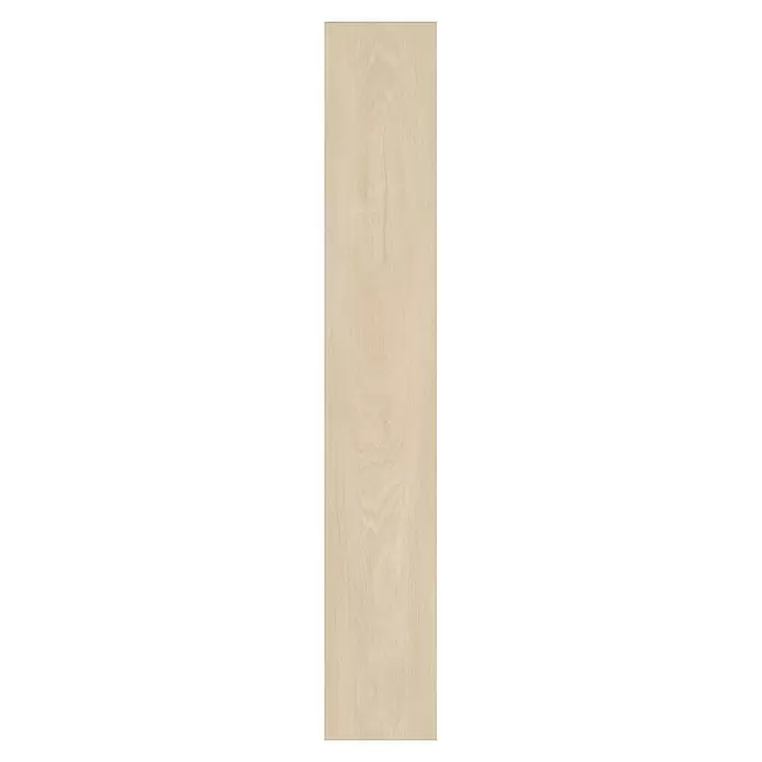 Gerflor Vinylboden 30 Rigid Acoustic - Tulum Cream, Landhausdiele, 1.492 x 229 x 5,4 mm - Helle beige Holzplatte mit natürlicher Maserung.