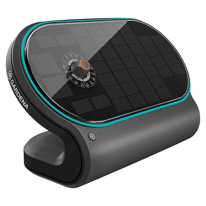 Gardena Micro-Drip Bewässerungs-Set AquaBloom L - 7,2 V, Solarbetrieben - Gardena Solar-Bewässerungssteuerung mit Zeitschaltuhr zur automatischen Gartenbewässerung, umweltfreundlich und effizient.