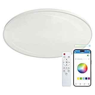 Plafón LED redondo inteligente Halo (60,9 W, Ø x Al: 47 x 6 cm, Blanco, RGB)