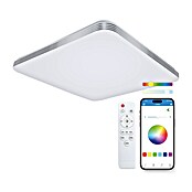 Ksix Plafón LED Smart Twilight (72 W, L x An x Al: 47,5 x 47,5 x 6,2 cm, Plata, Multicolor) | BAUHAUS