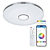 Ksix Plafón LED redondo inteligente Aura (66,4 W, Ø x Al: 49 x 7,5 cm, Plata) | BAUHAUS