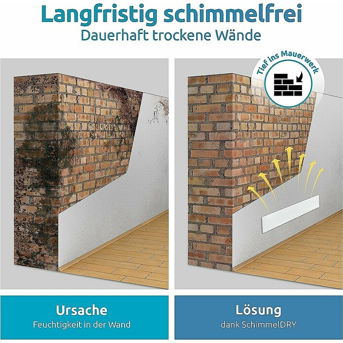 Technaxx Schimmelschutz Schimmel-DRY Basismodul M1 und Erweiterungs-Set M2 (Weiß, L x H: 52 x 9,5 cm) | BAUHAUS