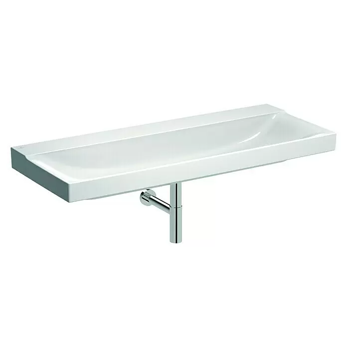 Geberit Xeno² Waschtisch - 120 x 48 cm, Mit schmutzabweisender Glasur, Hahnloch: Ohne, Ohne Überlauf, Weiß - Rechte Seitenansicht