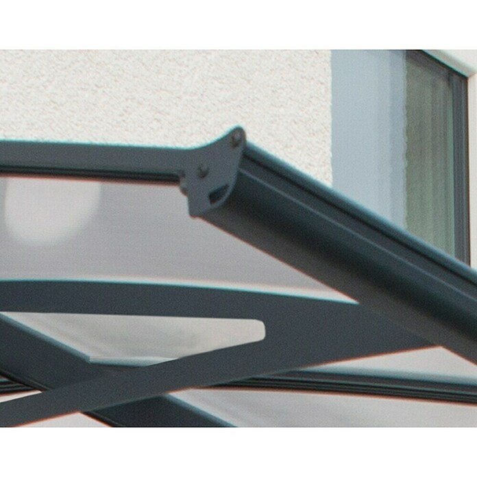 Palram Marquesina (6.705 x 1.390 x 330 mm, Color viga: Gris antracita)