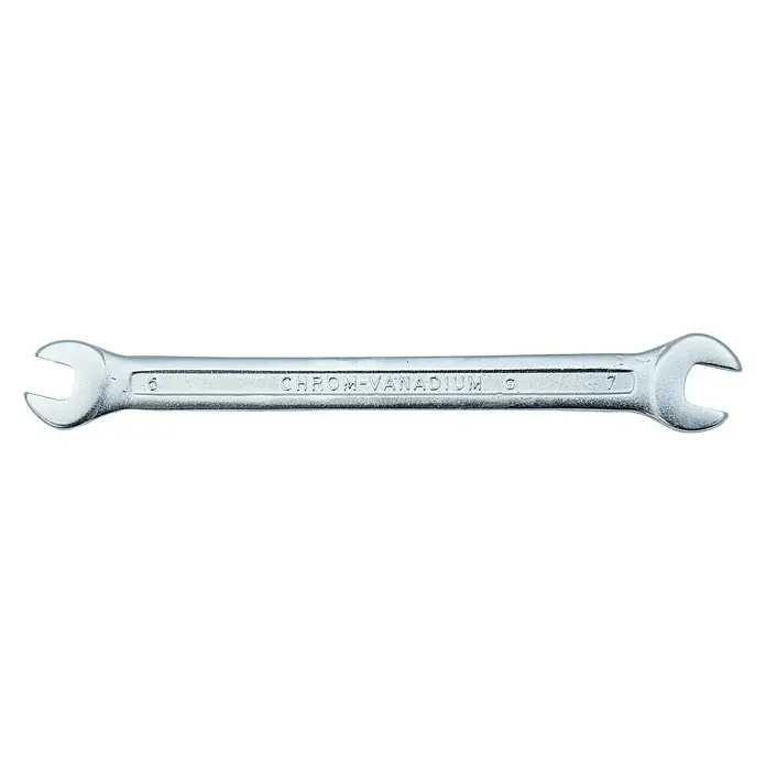 Connex Llave fija de doble boca - Ancho de llave: 6 mm - 7 mm, DIN 3110 - Una llave fija de cromo vanadio, ideal para diversos trabajos de atornillado en el taller o garaje. Robusta y precisa para un rendimiento fiable.
